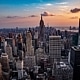 sunset, manhattan, city, skyline, architecture, usa, america, cityscape, nyc, travel, new, skyscraper, downtown, york, view, new york city, dusk, empire, state, empire state building, nature, panoramic, skyscrapers, scenic, yellow, orange